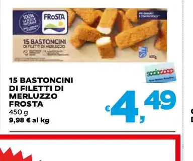 Bastoncini di filetti di merluzzo