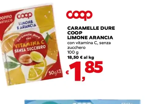 Caramelle dure Coop limone arancia