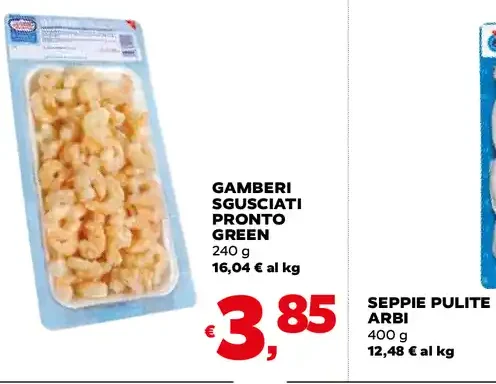 Gamberi sgusciati pronto green