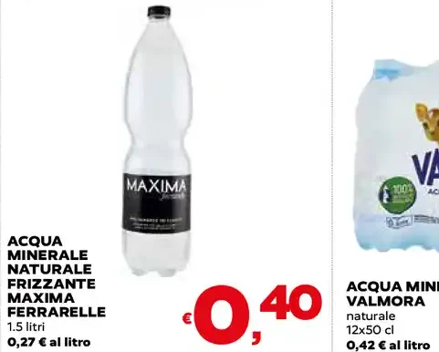 Acqua minerale naturale frizzante Maxima Ferrarelle