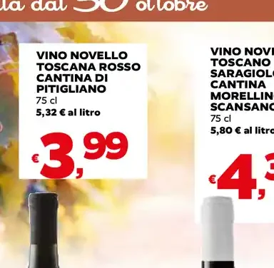 Vino novello Toscana Rosso Cantina Pitigliano