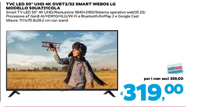 TVC LED 50 UHD 4K DVB-T2/S2 Smart WebOS LG