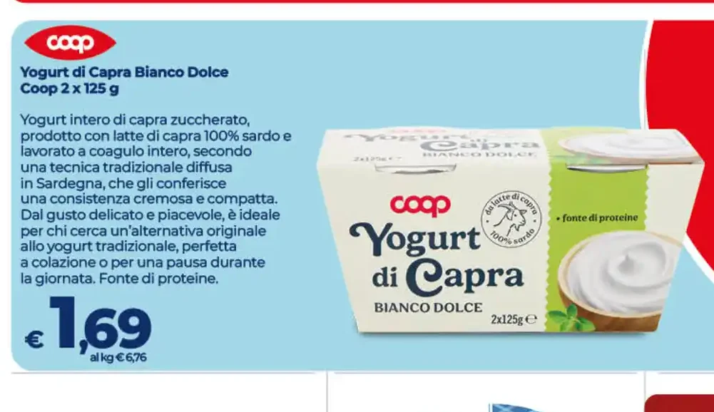 Yogurt di capra bianco dolce Coop