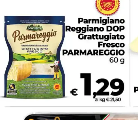 Parmigiano Reggiano DOP grattugiato fresco