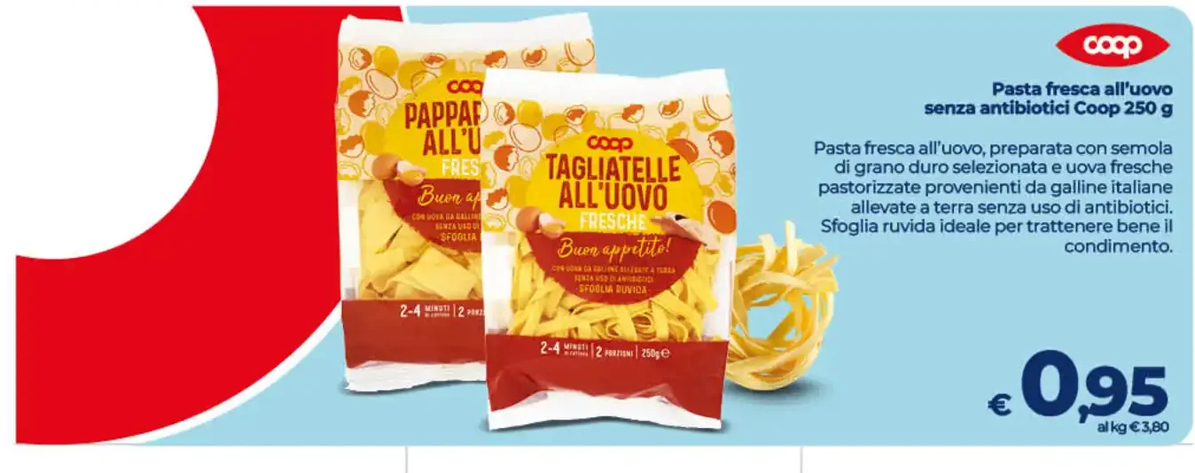 Pasta fresca all'uovo Coop