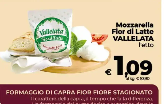 Mozzarella Fior di Latte Vallelatta