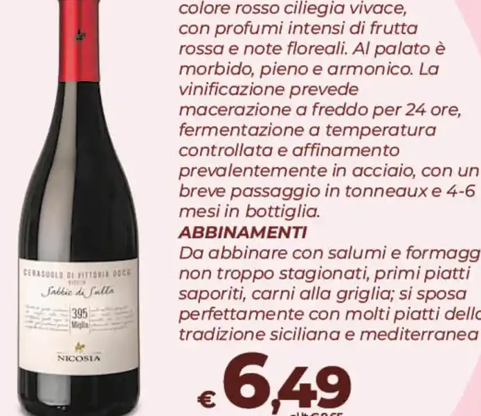 Cerasuolo di Vittoria DOCG Sabbie di Sutta