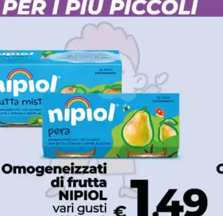 Omogeneizzati di frutta Nipiol