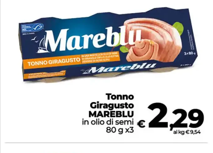 Tonno giragusto Mareblu in olio di semi