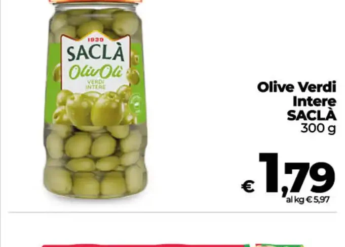 Olive verdi intere Saclà