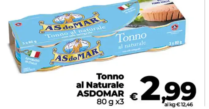Tonno al naturale Asdomar