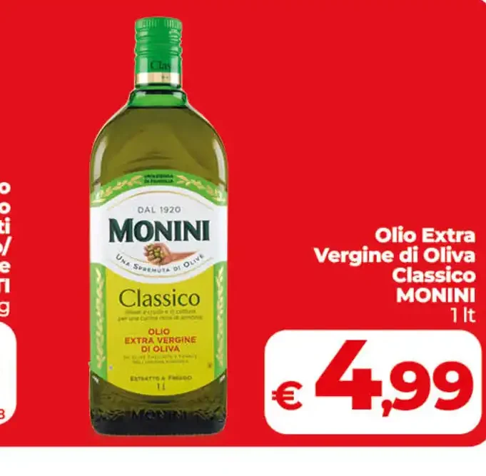Olio extra vergine di oliva classico Monini