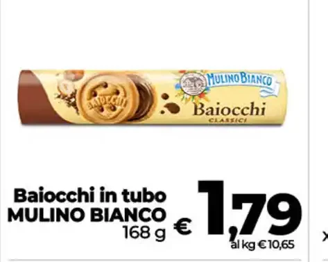 Baiocchi in tubo Mulino Bianco