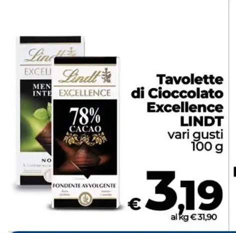 Tavolette di cioccolato Excellence