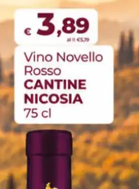 Vino Novello Rosso Cantine Nicosia