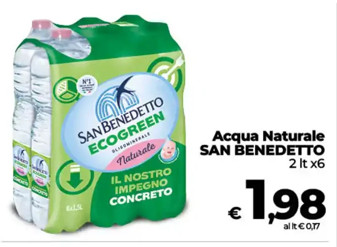 Acqua naturale San Benedetto Ecogreen