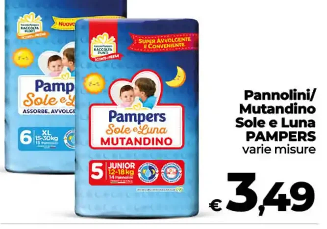 Pannolini/Mutandino Sole e Luna Pampers