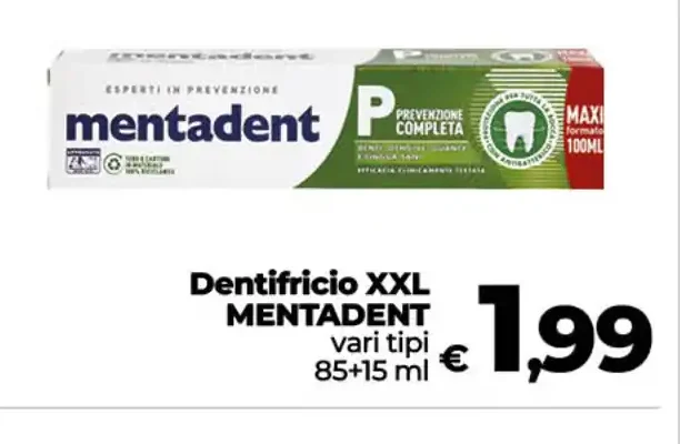 Dentifricio XXL Mentadent