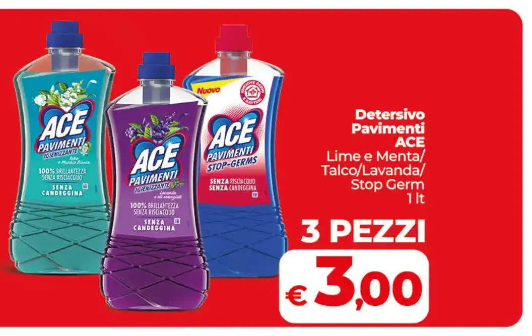 Detersivo pavimenti Ace