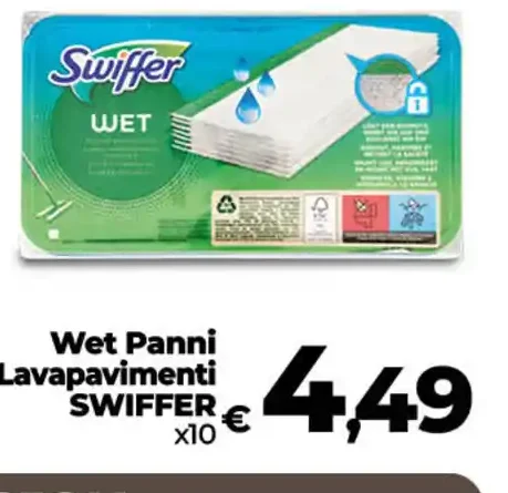Wet panni lavapavimenti Swiffer