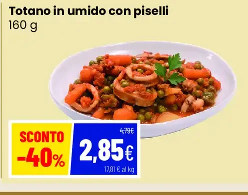 Totano in umido con piselli