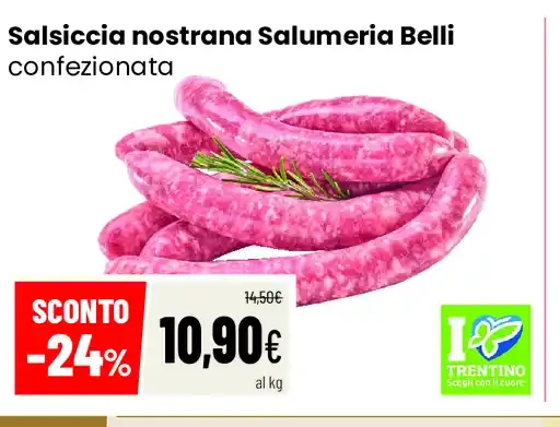 Salsiccia nostrana Salumeria Belli