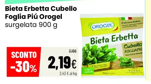 Bieta erbette cubello foglia più Orogel