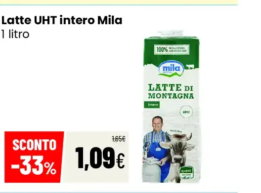 Latte UHT intero Mila