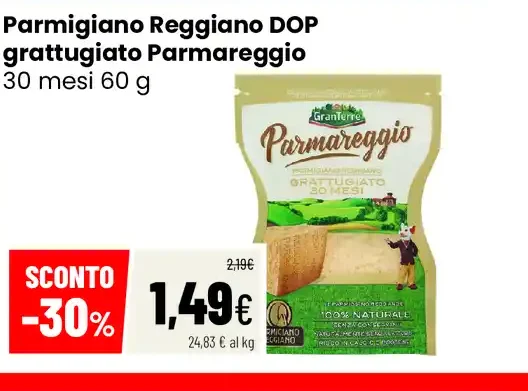Parmigiano Reggiano DOP grattugiato Parmareggio