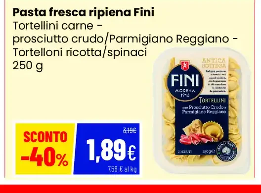 Pasta fresca ripiena Fini