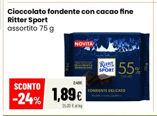 Cioccolato fondente Ritter Sport