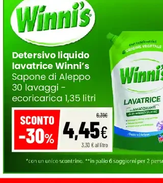 Detersivo liquido lavatrice Winni's
