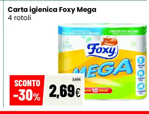 Carta igienica Foxy Mega