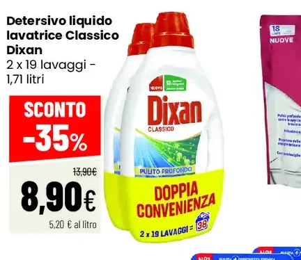 Detersivo liquido lavatrice Classico Dixan