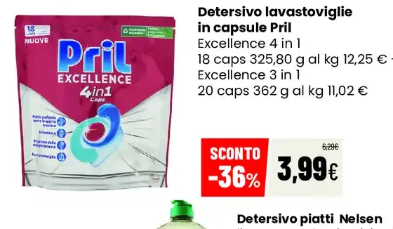 Detersivo lavastoviglie in capsule Pril