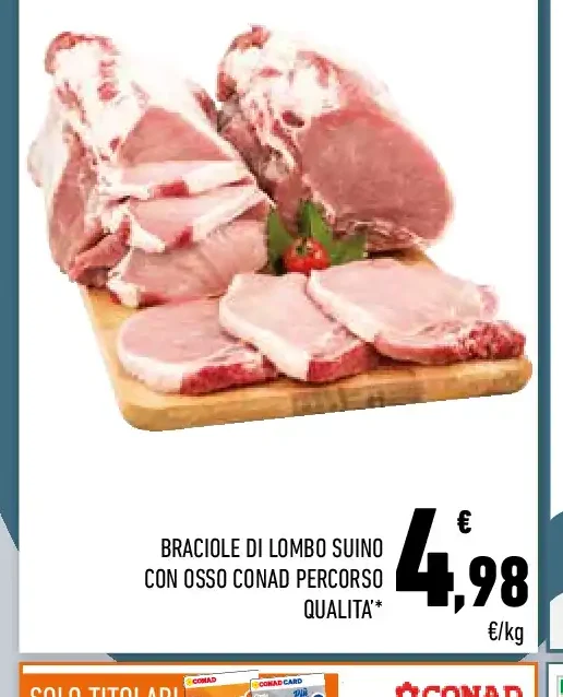Braciole di lombo suino con osso