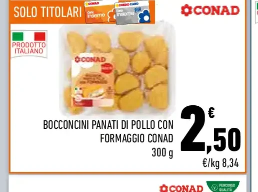 Bocconcini panati di pollo con formaggio
