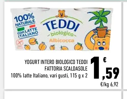 Yogurt intero biologico Teddi