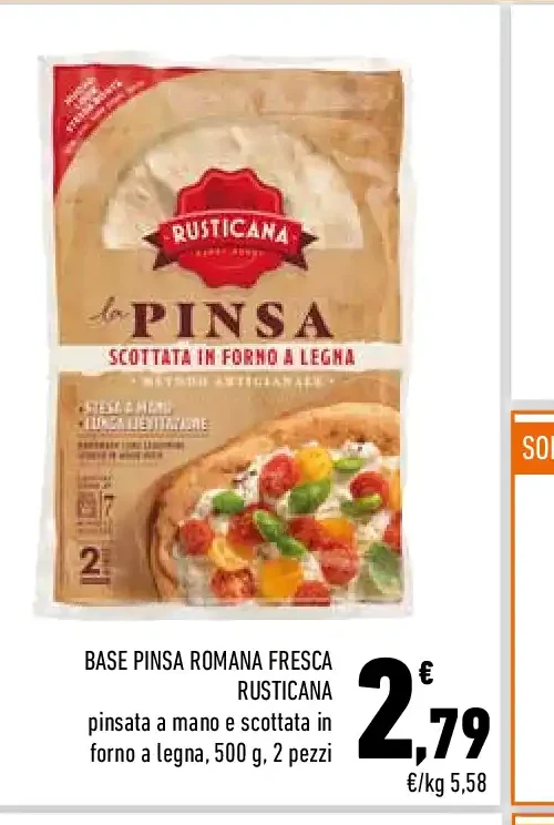 Base pinsa romana fresca rusticana