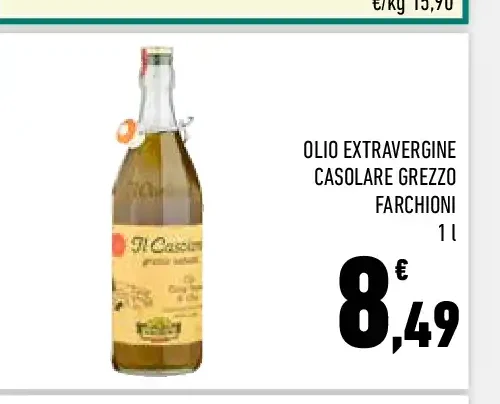 Olio extravergine di oliva grezzo