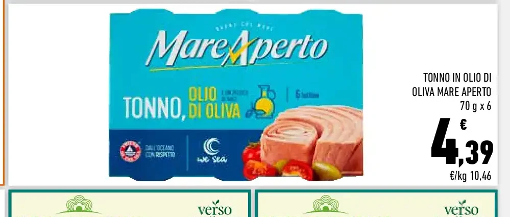 Tonno in olio di oliva Mare Aperto