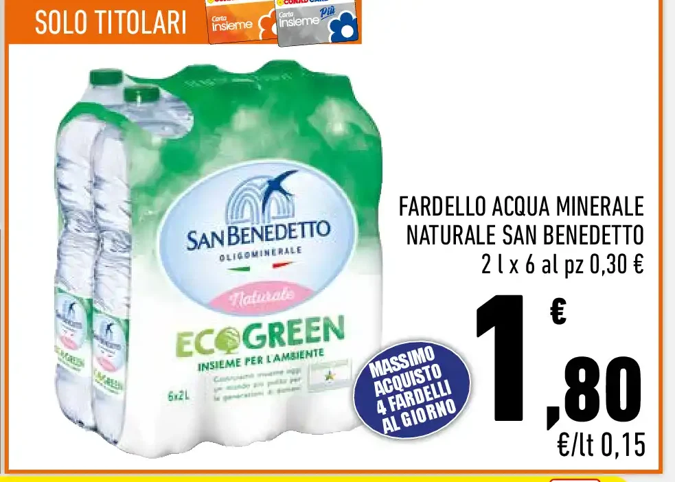 Fardello acqua minerale naturale San Benedetto