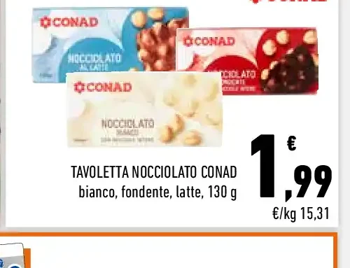 Tavoletta cioccolato Conad