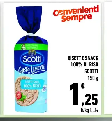 Risette snack 100% di riso Scotti