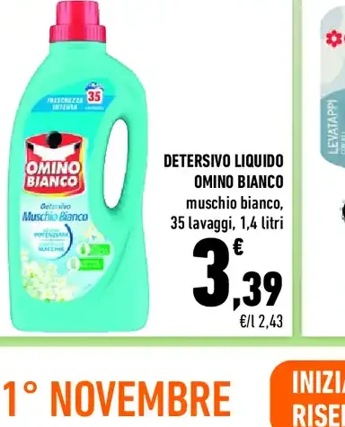 Detersivo liquido Omino Bianco muschio bianco