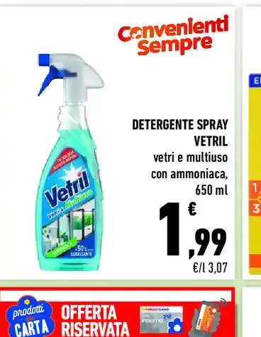 Detergente spray Vetril vetri e multiuso