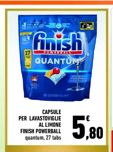Capsule per lavastoviglie al limone Finish Powerball Quantum