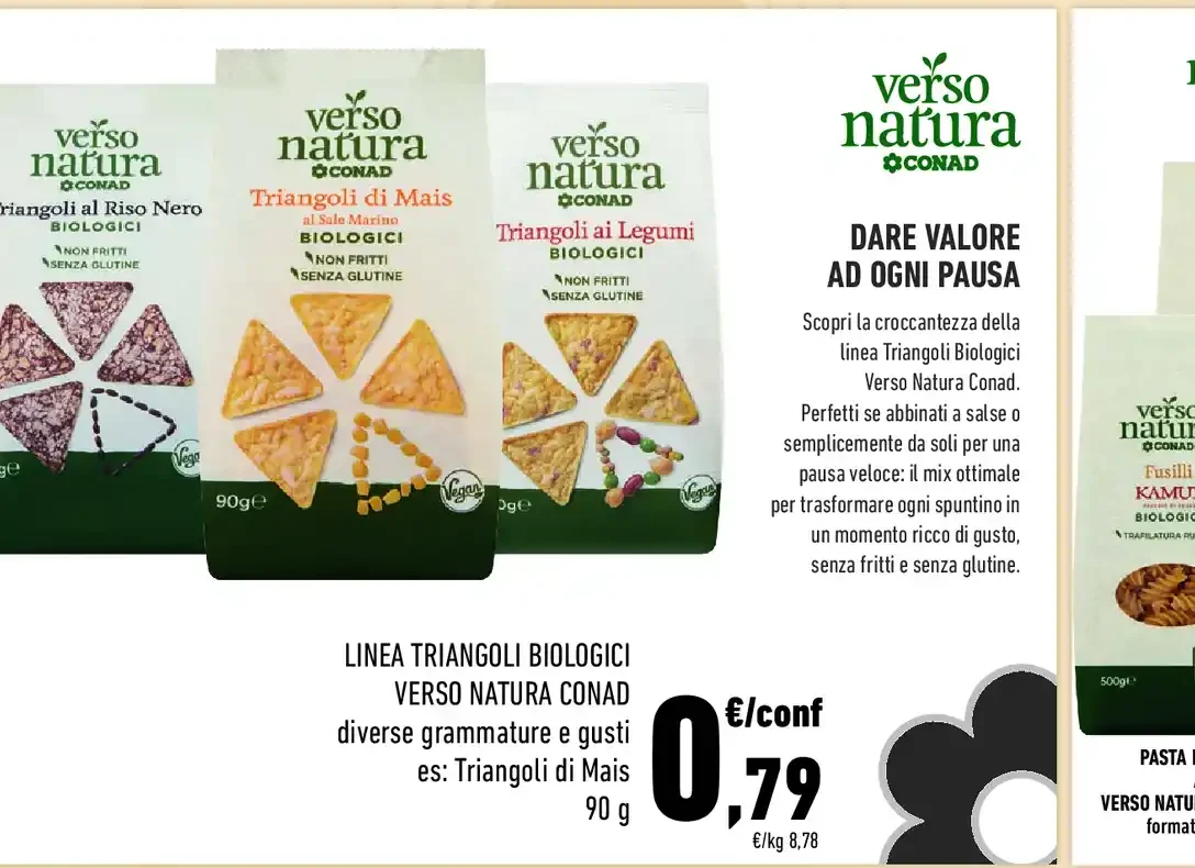 Triangoli biologici Verso Natura Conad