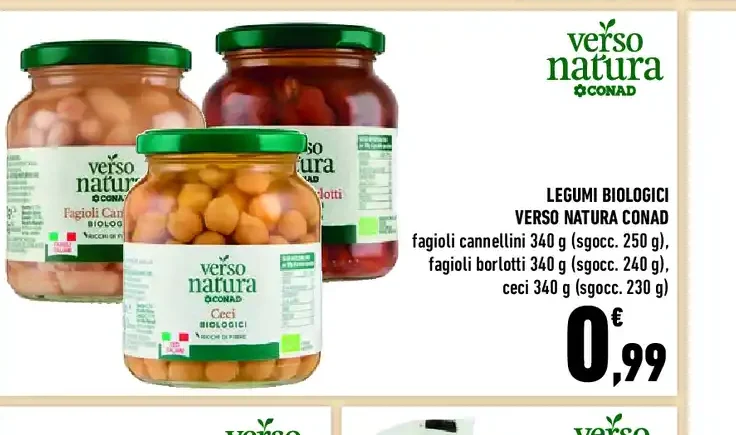 Legumi biologici Verso Natura Conad