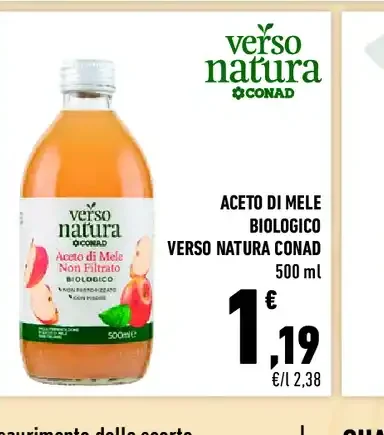 Aceto di mele biologico Verso Natura Conad